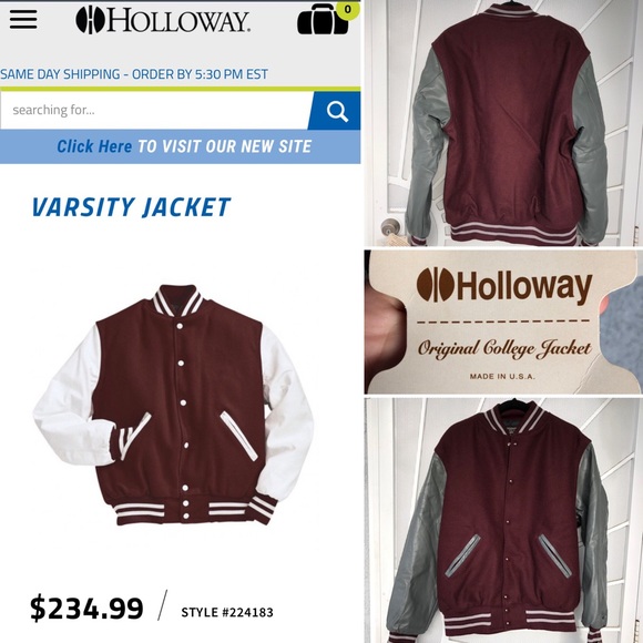 Holloway Other - 😎NEW Leather Holloway letterman jacket.
